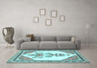 Machine Washable Animal Light Blue Traditional Rug in a Living Room, wshtr2989lblu