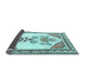 Sideview of Animal Light Blue Traditional Rug, tr2989lblu