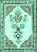 Animal Turquoise Traditional Rug, tr2989turq