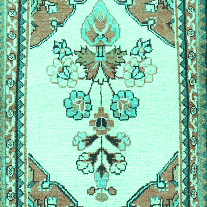 Animal Turquoise Traditional Rug, tr2989turq