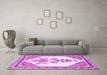 Machine Washable Animal Purple Traditional Area Rugs in a Living Room, wshtr2989pur