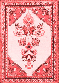 Animal Red Traditional Rug, tr2989red