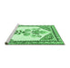 Sideview of Machine Washable Animal Emerald Green Traditional Area Rugs, wshtr2989emgrn