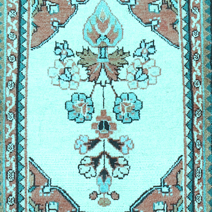 Animal Light Blue Traditional Rug, tr2989lblu