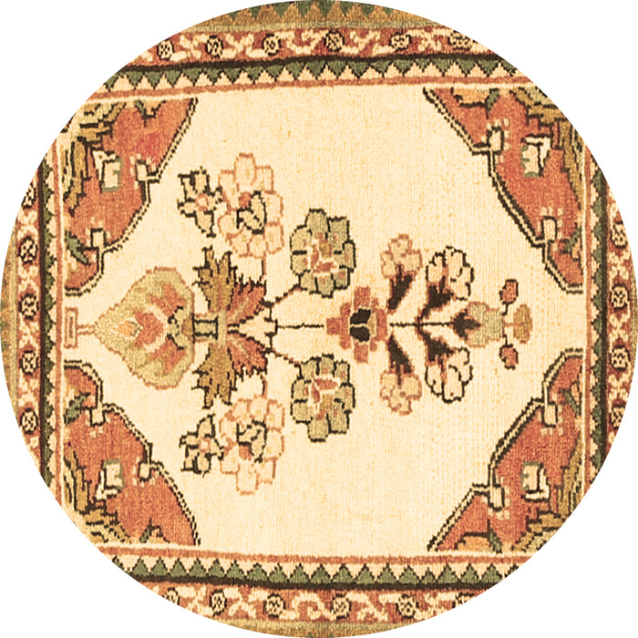 Round Machine Washable Animal Brown Traditional Rug, wshtr2989brn