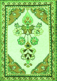 Animal Green Traditional Rug, tr2989grn