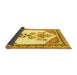 Sideview of Animal Yellow Traditional Rug, tr2989yw