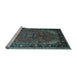 Sideview of Machine Washable Persian Light Blue Traditional Rug, wshtr298lblu