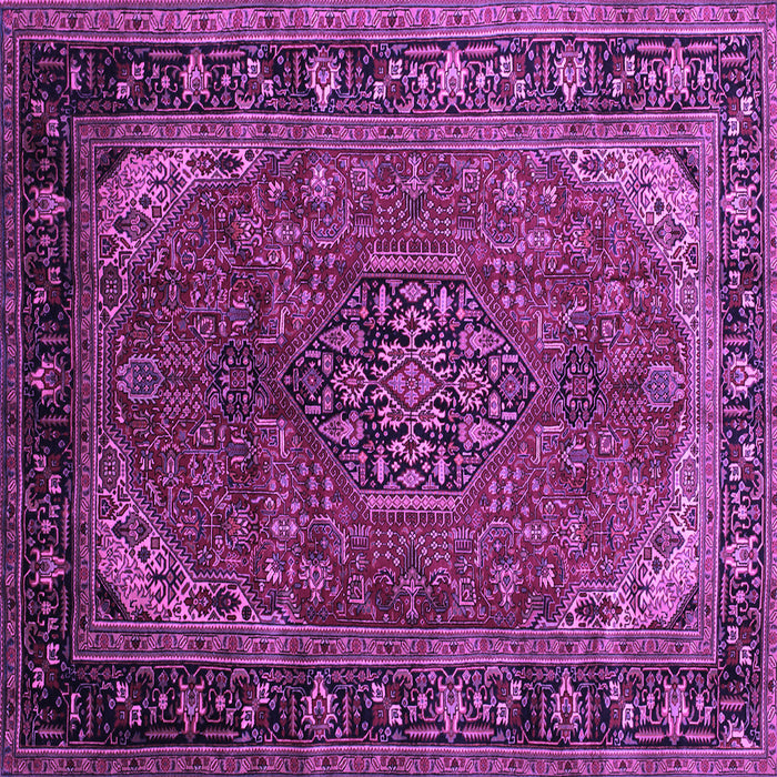 Square Persian Purple Traditional Rug, tr298pur