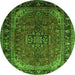 Machine Washable Persian Green Traditional Area Rugs, wshtr298grn