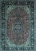 Machine Washable Persian Light Blue Traditional Rug, wshtr298lblu