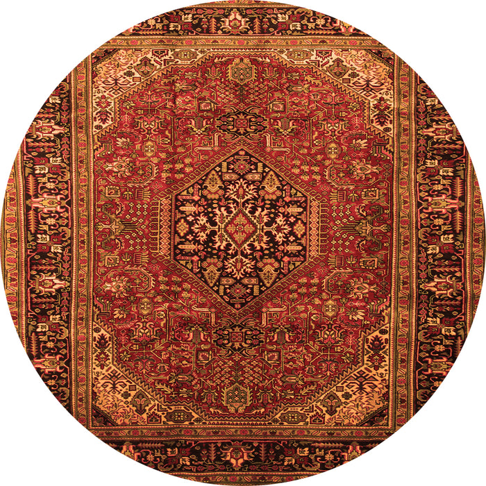 Machine Washable Persian Orange Traditional Area Rugs, wshtr298org