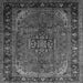 Round Machine Washable Persian Gray Traditional Rug, wshtr298gry