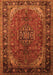 Serging Thickness of Machine Washable Persian Orange Traditional Area Rugs, wshtr298org