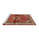 Sideview of Machine Washable Traditional Sand Brown Rug, wshtr2990