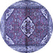 Round Persian Blue Traditional Rug, tr2990blu