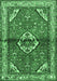 Machine Washable Persian Emerald Green Traditional Area Rugs, wshtr2990emgrn