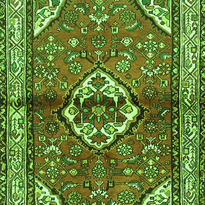 Serging Thickness of Machine Washable Persian Green Traditional Area Rugs, wshtr2990grn