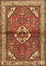 Machine Washable Persian Brown Traditional Rug, wshtr2990brn