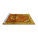 Sideview of Machine Washable Persian Yellow Traditional Rug, wshtr2990yw