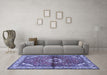 Machine Washable Persian Blue Traditional Rug in a Living Room, wshtr2990blu