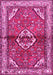 Machine Washable Persian Pink Traditional Rug, wshtr2990pnk