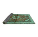 Sideview of Persian Turquoise Traditional Rug, tr2990turq