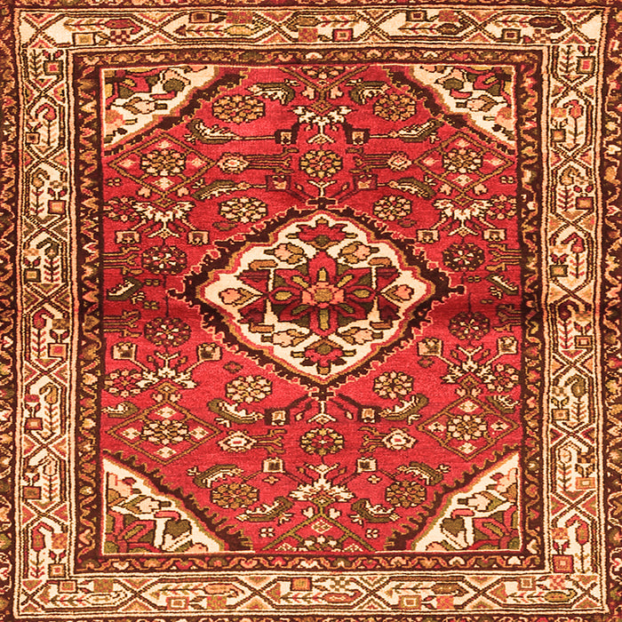 Serging Thickness of Persian Orange Traditional Rug, tr2990org