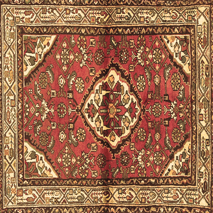 Square Persian Brown Traditional Rug, tr2990brn