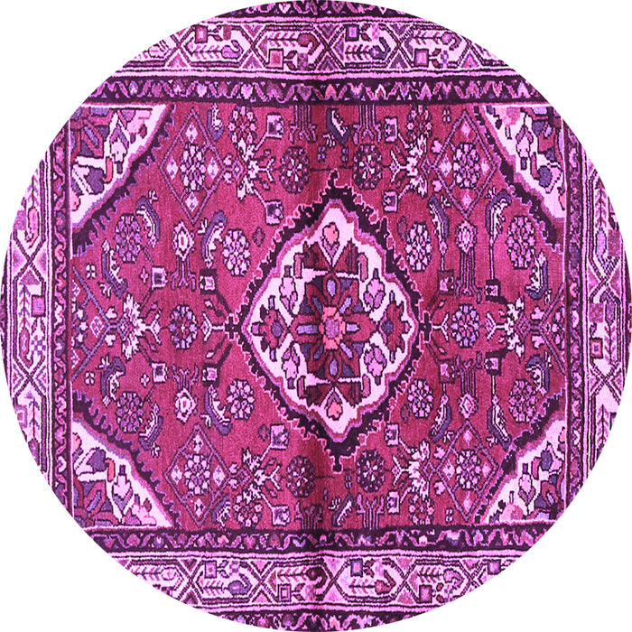 Round Persian Purple Traditional Rug, tr2990pur
