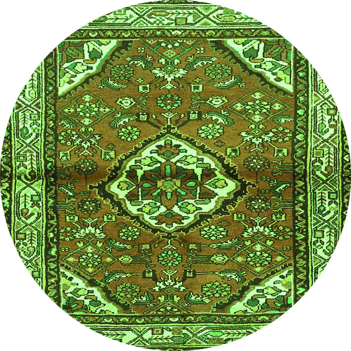 Square Persian Green Traditional Rug, tr2990grn