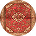 Square Persian Orange Traditional Rug, tr2990org