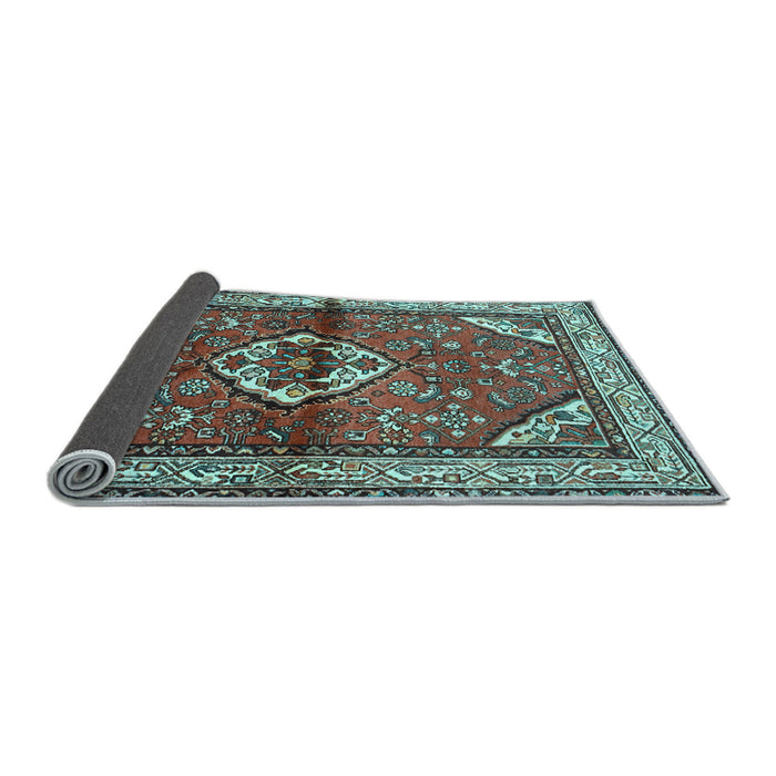 Sideview of Persian Light Blue Traditional Rug, tr2990lblu