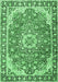 Machine Washable Persian Emerald Green Traditional Area Rugs, wshtr2991emgrn