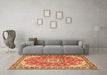 Machine Washable Persian Orange Traditional Area Rugs in a Living Room, wshtr2991org