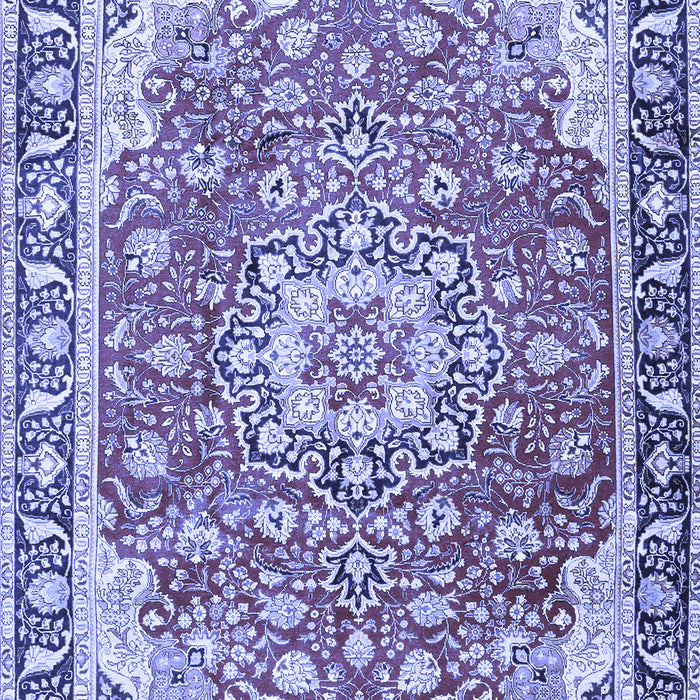 Machine Washable Persian Blue Traditional Rug, wshtr2991blu