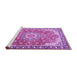 Sideview of Machine Washable Persian Purple Traditional Area Rugs, wshtr2991pur