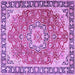 Square Persian Purple Traditional Rug, tr2991pur