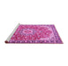 Sideview of Machine Washable Persian Pink Traditional Rug, wshtr2991pnk