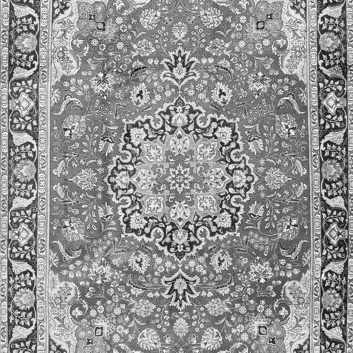 Serging Thickness of Machine Washable Persian Gray Traditional Rug, wshtr2991gry