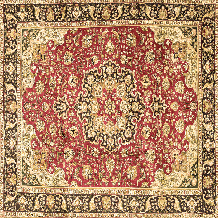 Square Persian Brown Traditional Rug, tr2991brn