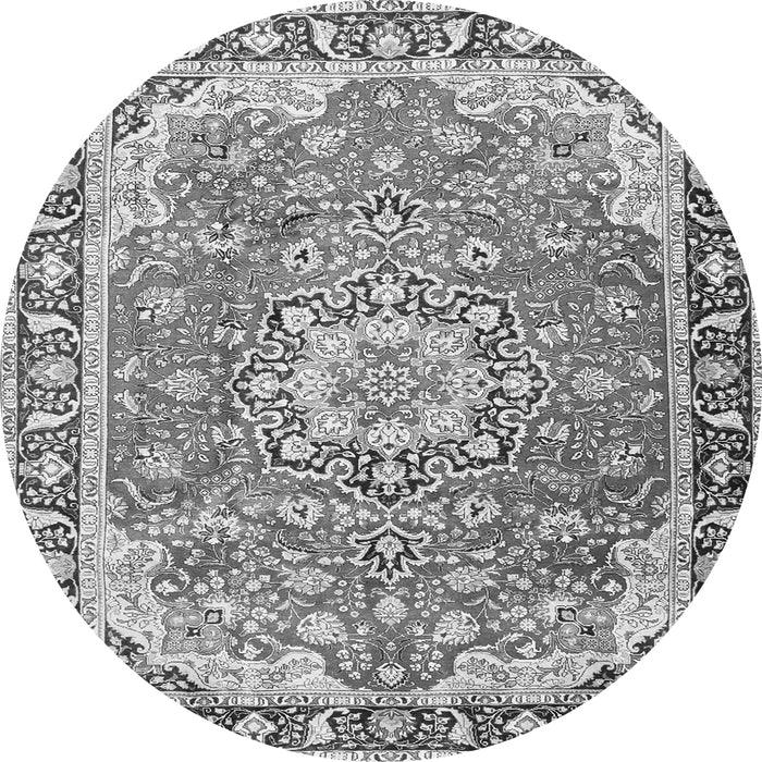 Machine Washable Persian Gray Traditional Rug, wshtr2991gry
