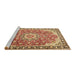 Sideview of Machine Washable Persian Brown Traditional Rug, wshtr2991brn