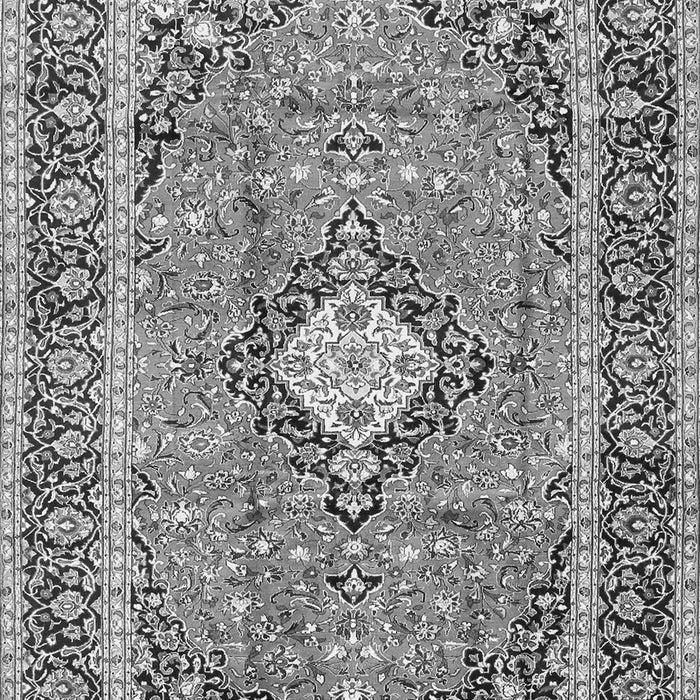 Serging Thickness of Machine Washable Persian Gray Traditional Rug, wshtr2992gry