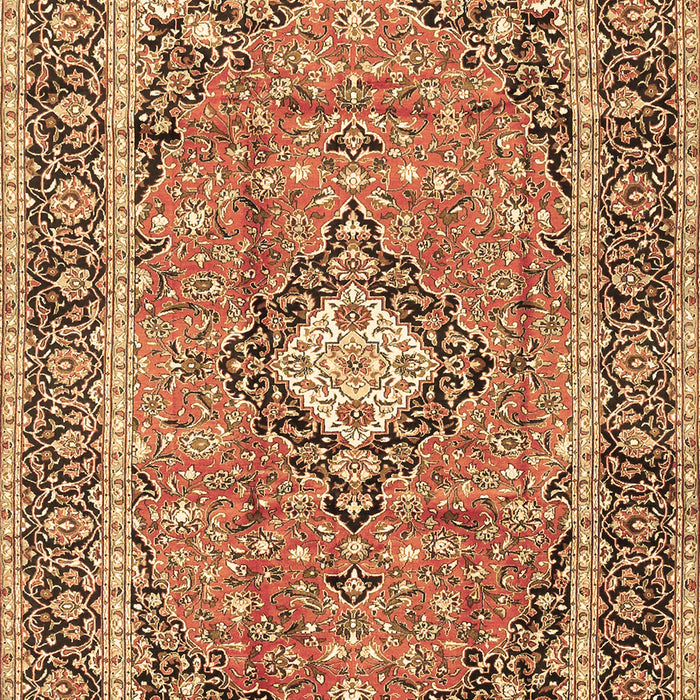 Machine Washable Persian Brown Traditional Rug, wshtr2992brn