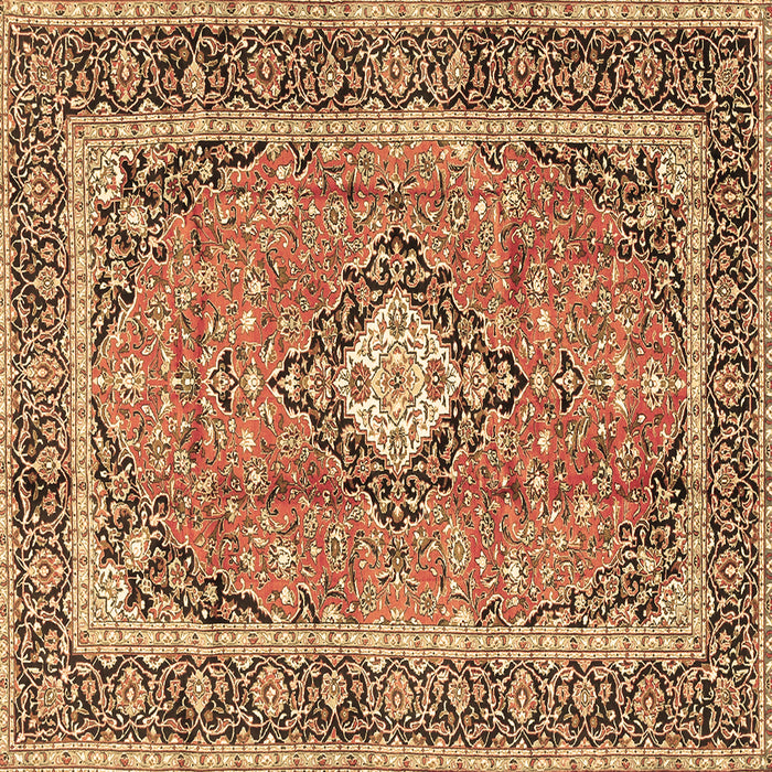 Square Persian Brown Traditional Rug, tr2992brn