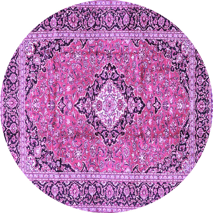 Round Persian Purple Traditional Rug, tr2992pur