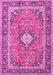 Machine Washable Persian Pink Traditional Rug, wshtr2992pnk