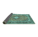 Sideview of Persian Turquoise Traditional Rug, tr2992turq