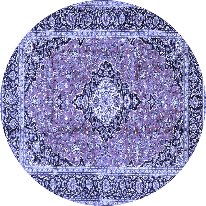 Round Persian Blue Traditional Rug, tr2992blu